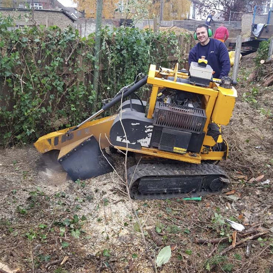 stump remover at work St Albans